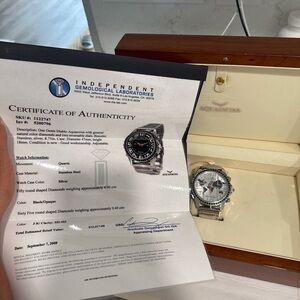 AquaSwiss Reversible Diamond Watch-Dual Dial-4.00 CTW -NWT & Certificate